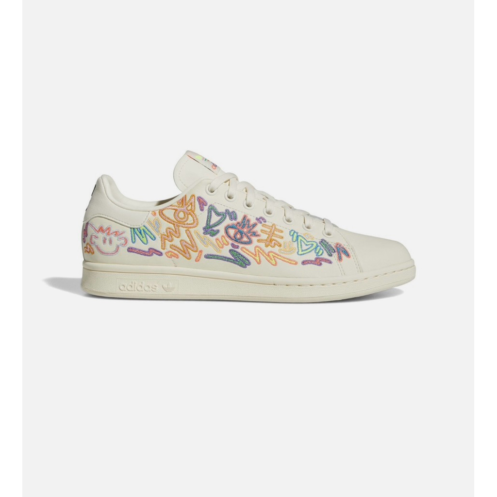 adidas ORIGINALS Stan Smith Pride Shoes Men white GX6394 มือ 1 ของแท้ 100% #Size UK 6