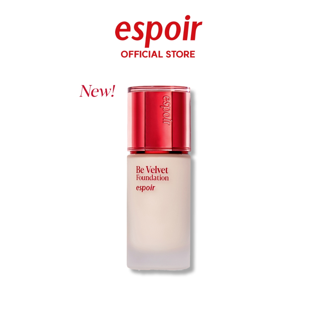 (NEW) ESPOIR BE VELVET FOUNDATION SPF22 PA++ 30g เอสปัวร์ รองพื้น รองพื้นวีแกน ผิวแมตต์ ปกปิด