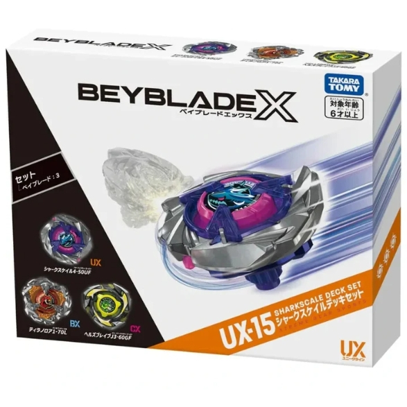 (พร้อมส่ง) BEYBLADE X : UX-15 SharkScale Deck Set [Lot japan]
