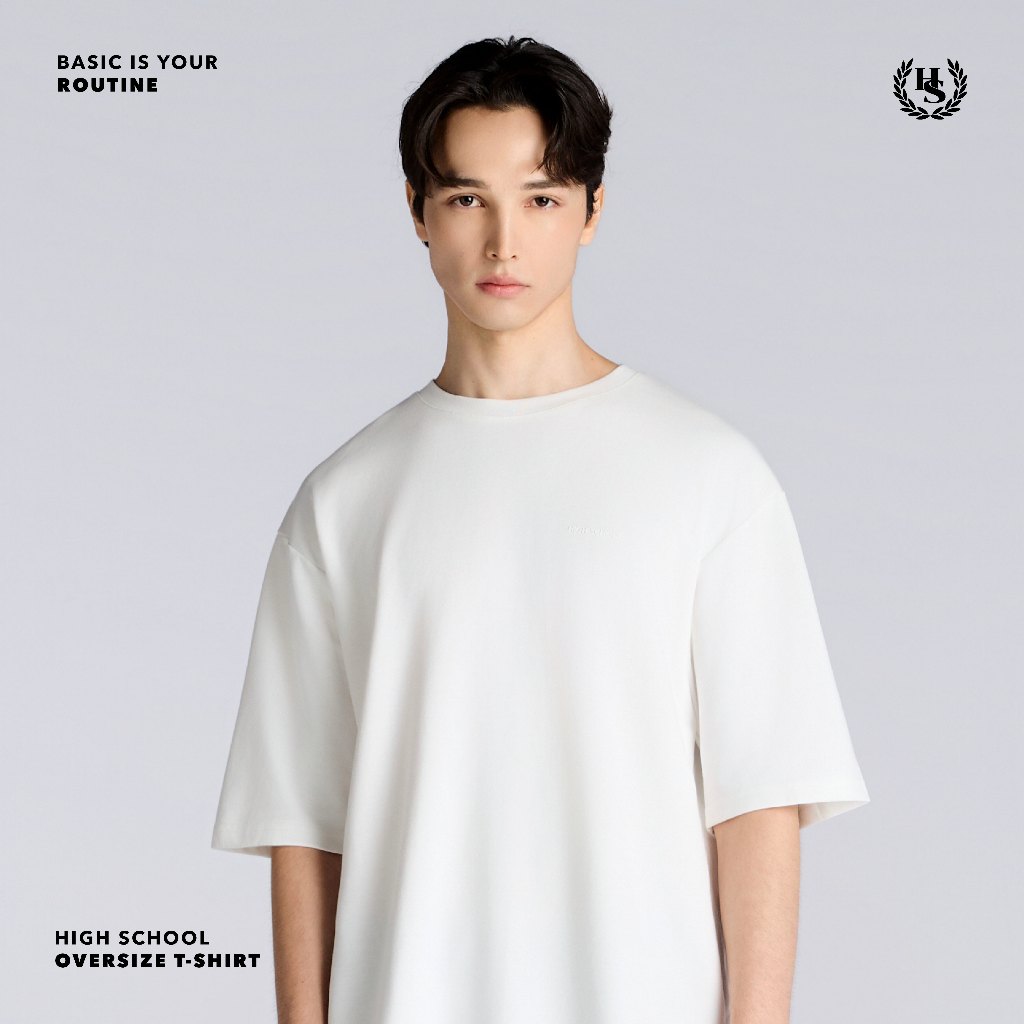 Highschool Basic Collection : Routine - Oversize T-Shirt เสื้อยืดโอเวอร์ไซส์ - TPB06119 รูปที่ 8