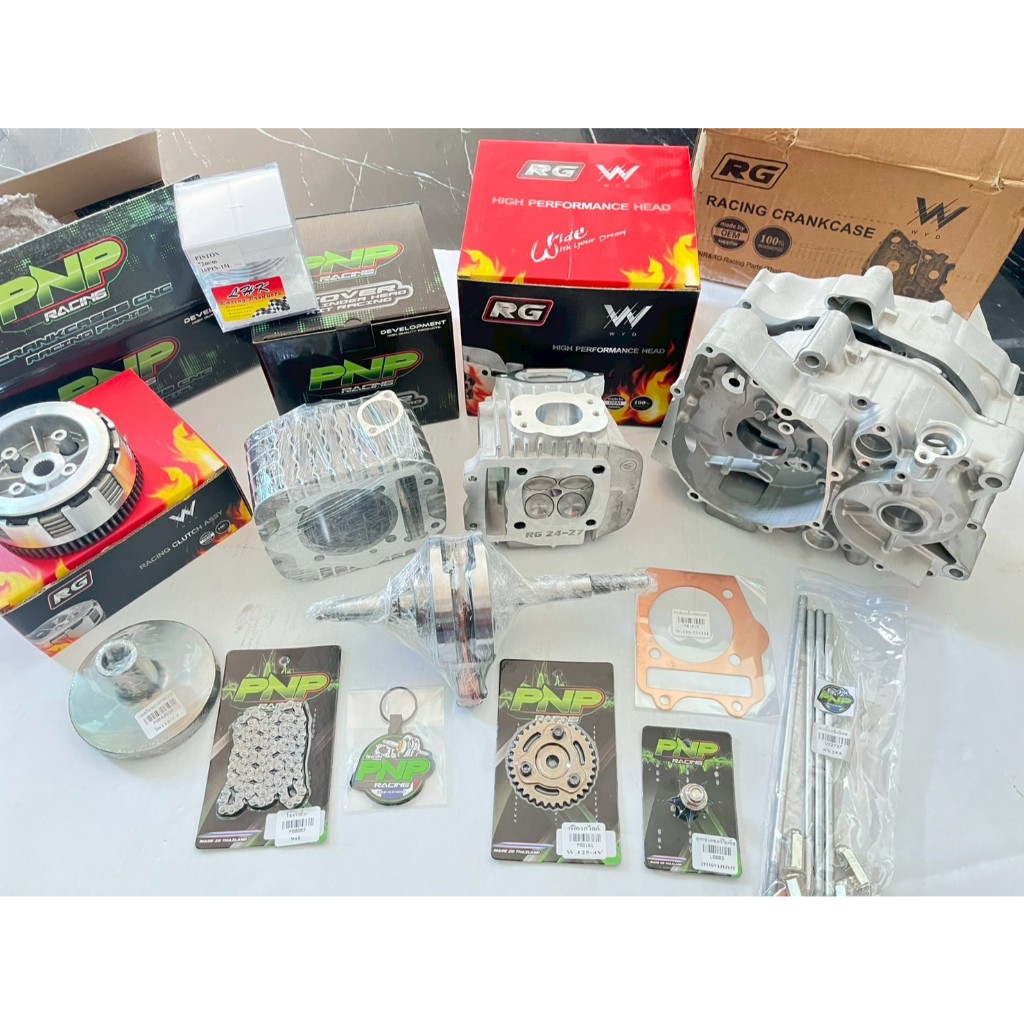 (เซ็ตพร้อมใส่) ชุดฝาสูบ 4วาล์ว งานRG 27/24 + เสื้อสูบตีปลอก ลูก70 - ลูก74 ชัก5,ชัก7 อุปกรณ์ครบชุด