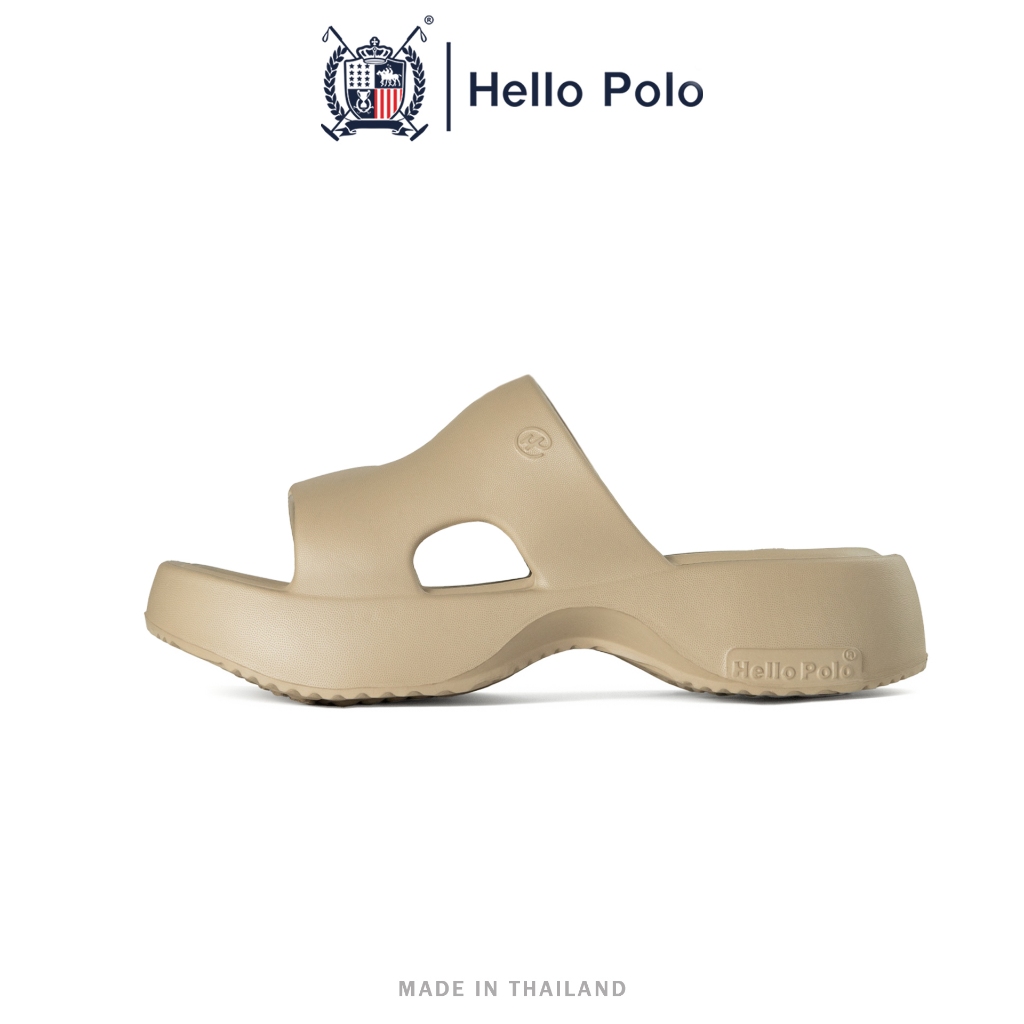 Hello Polo รองเท้าส้นสูงผู้หญิง รองเท้าเปิดส้น ทนต่อการสึกหรอ พื้นหนา ในร่มและกลางแจ้ง เพิ่มความสูง วัสดุ EVA HP8046
