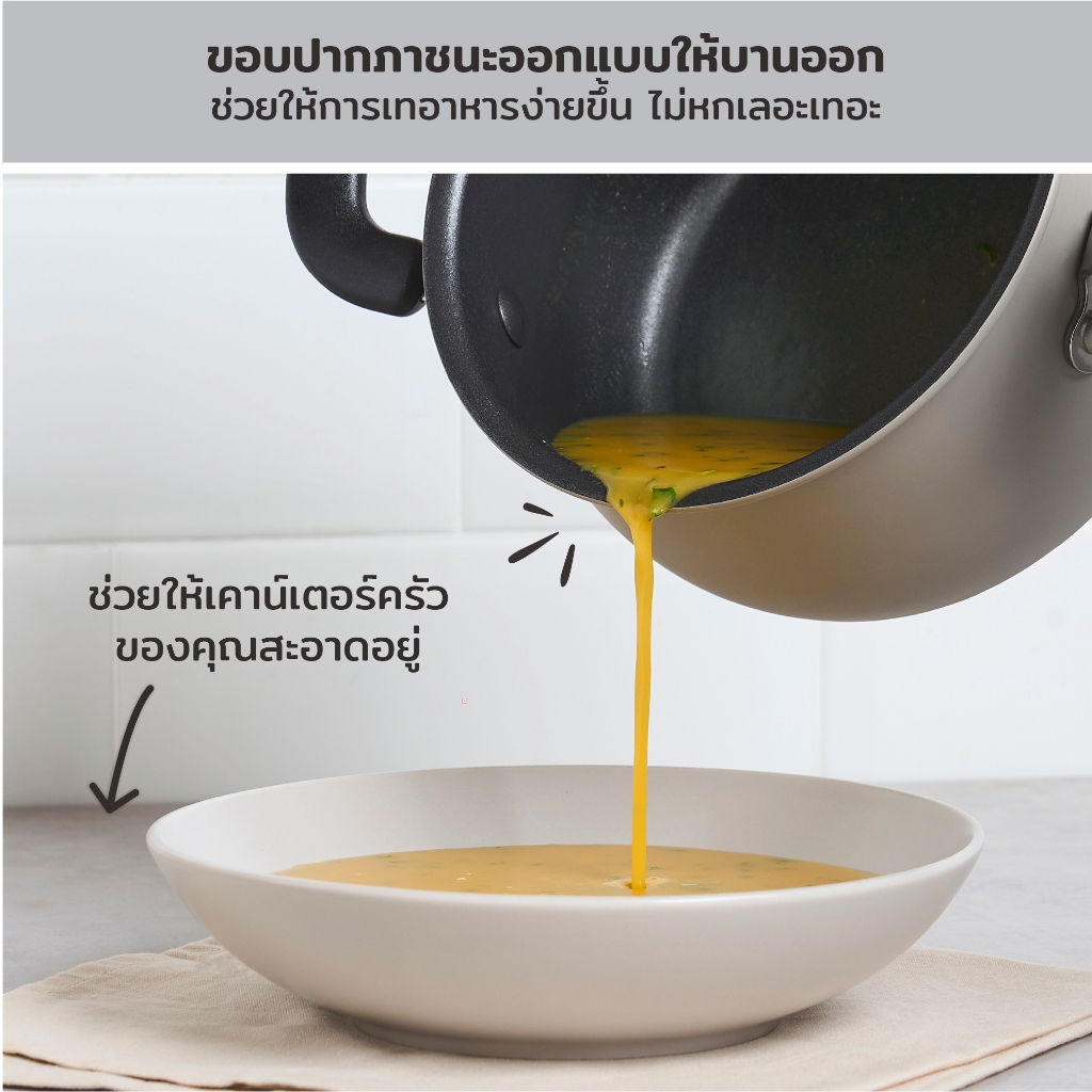 MEYER Stackable Cookware Set 4 ชิ้น Non-Stick ชุดหม้อกระทะ ประหยัดพื้นที่ครัว  (10162-T) ราคา ถูกที่สุด ดีลบีเคเค แกลเลอรีภาพที่ 2