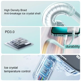 Type C สายชาร์จ 60W USB C Gradient Color Fast สายชาร์จสําหรับ IOS 15/16 Quick Charging สําหรับ Sansun Huaw