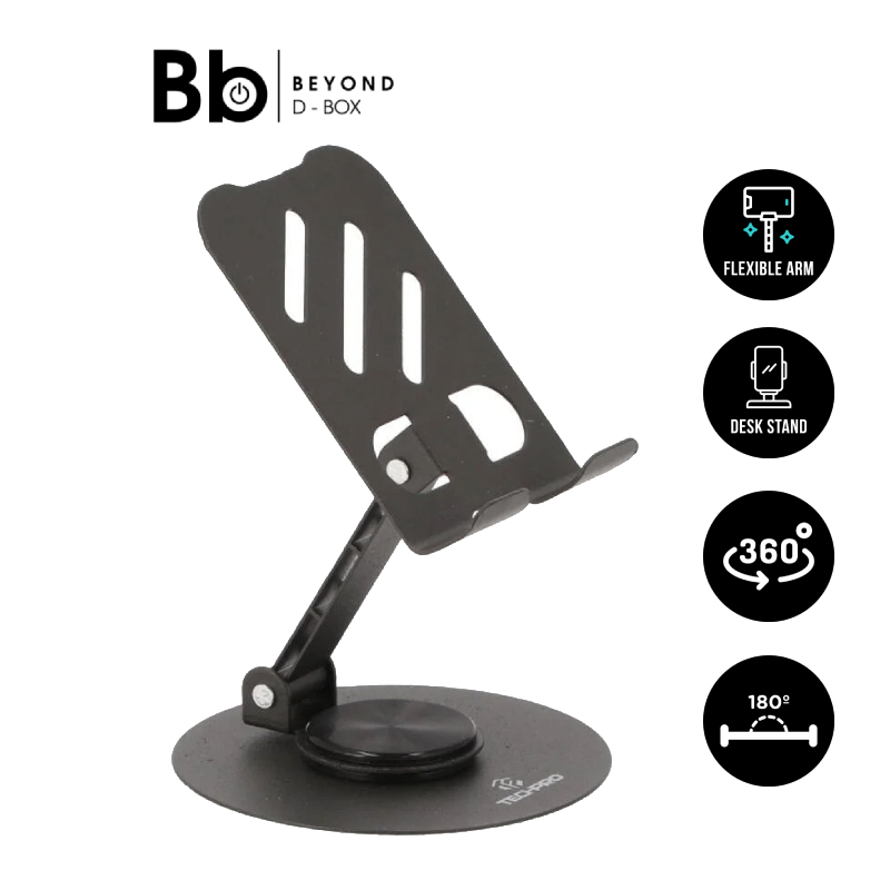 ที่วางโทรศัพท์ TECHPRO ALUMINIUM Rotatable Soft Magnet 360 TP-ST05 by BB Beyond D-Box