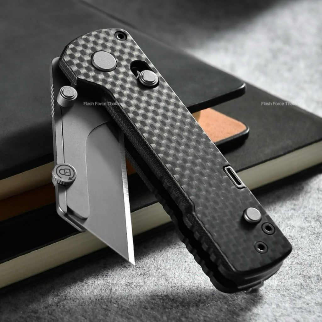 [พร้อมส่ง] มีดพับเปลี่ยนใบ Olight Oknife Otacle U1 Pro (Carbonfiber) เปลี่ยนใบได้ ด้ามทำจากคาร์บอนลเ