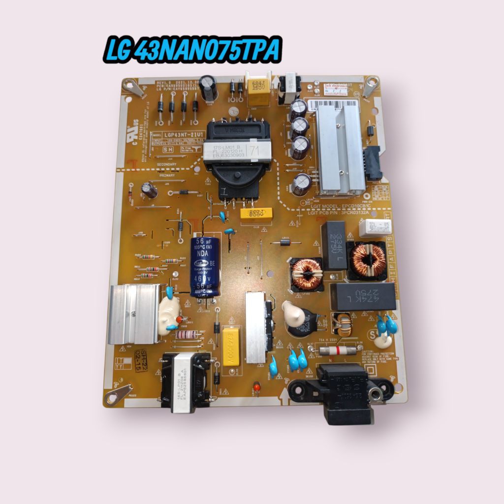 บอร์ดเพาเวอร์ซัพพลายTV LGรุ่น43NANO75TPA อะไหล่แท้ถอด