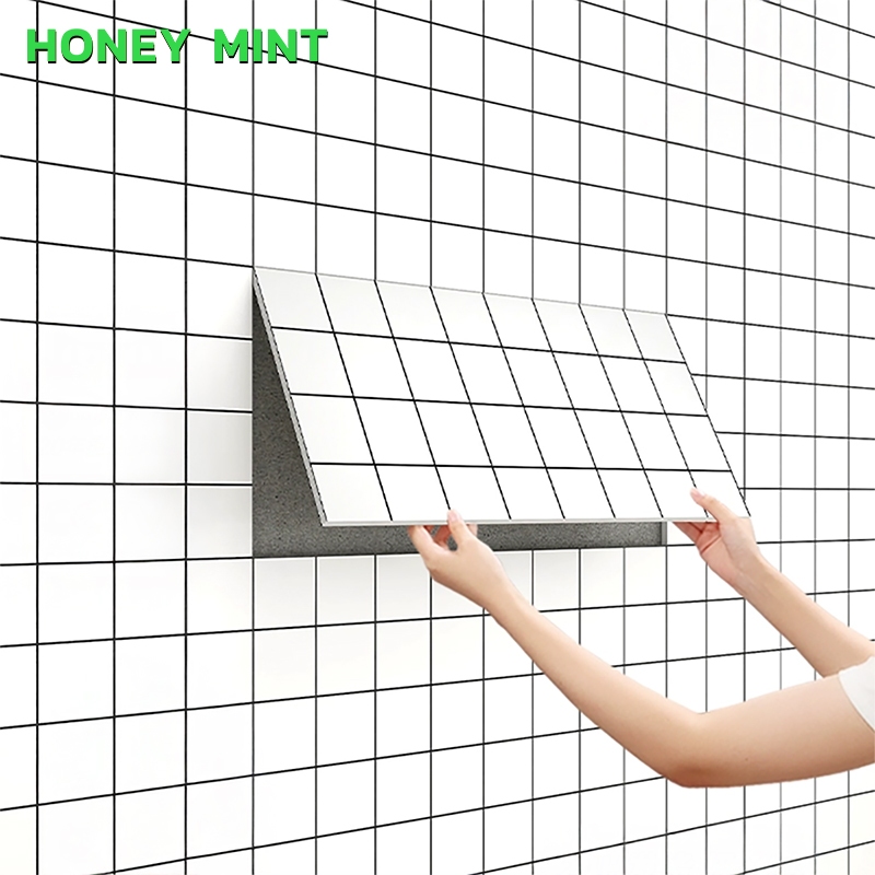 วอลเปเปอร์กาวตนเอง ลายหินอ่อน กันน้ำ PVC ขนาด 60x30CM สำหรับตกแต่งผนังห้องน้ำและห้องครัว ความหนา 2.5mm แผ่น/10/30/50แผ่น