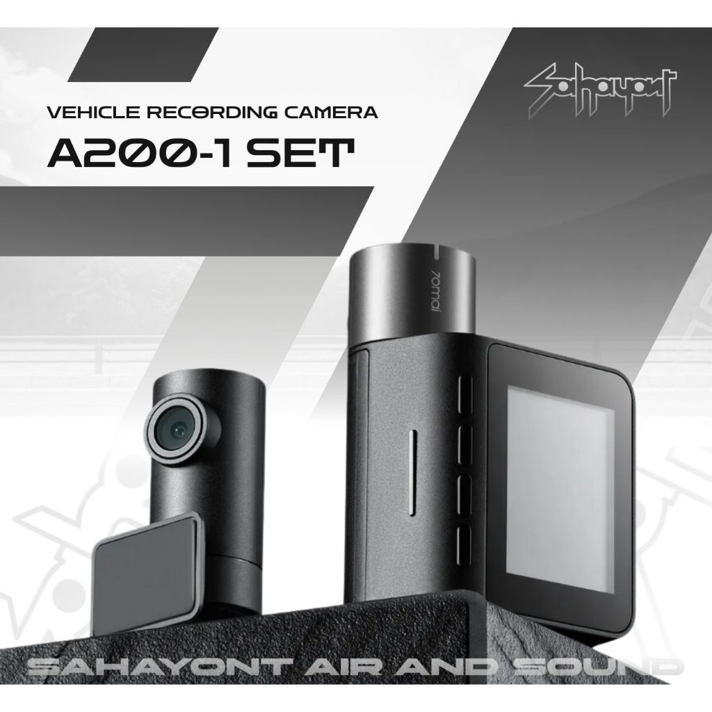 70MAI กล้องบันทึกติดรถยนต์ รุ่น A200-1 (ความคมชัด FHD1080P + 720P) ระบบ Wifi / HDR Car Camera