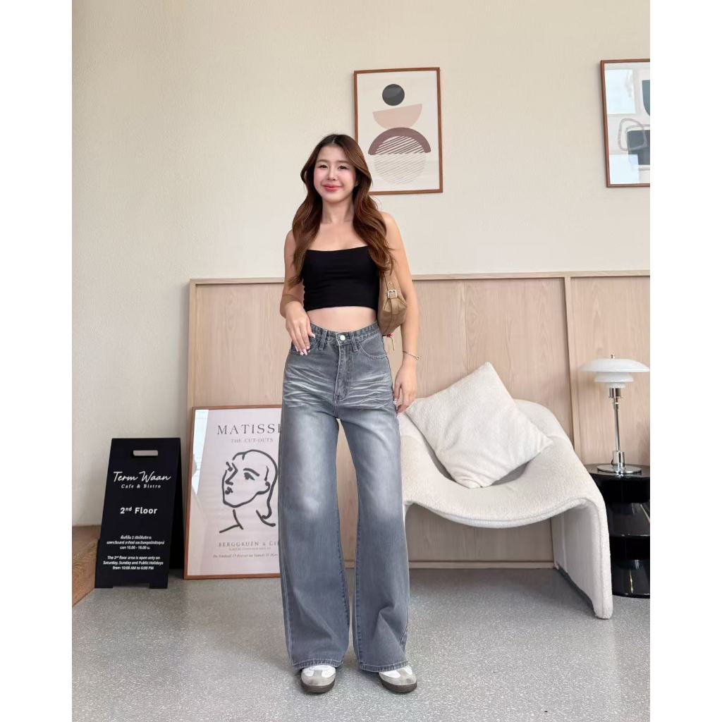 กางเกงยีนส์ Belin Star Jeans ทรงกระบอกใหญ่ทรงสวย - รูปที่ 4