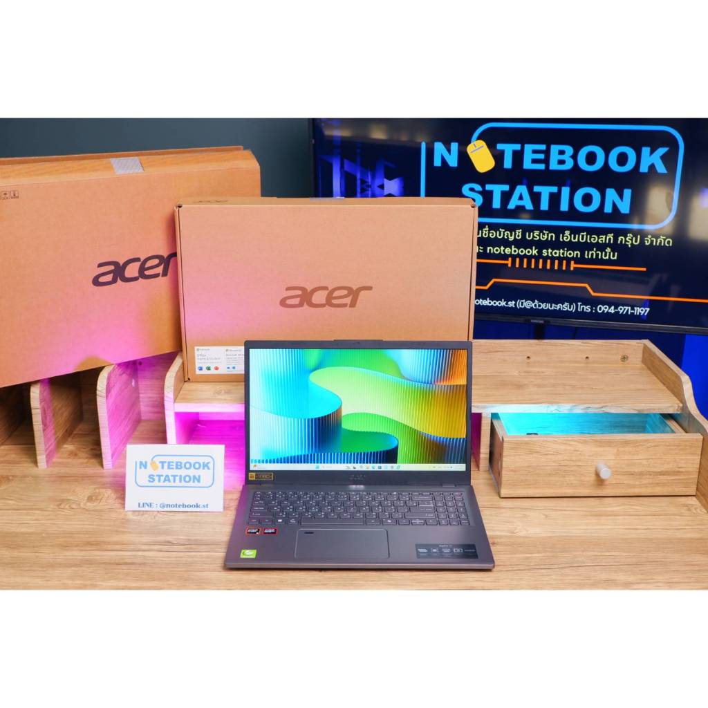 (ของใหม่)Acer Aspire 15 Ryzen5-8640HS Ram16 SSD512 15.6 FHD IPS เพียง 17,990.- MSแท้ ครบกล่องประกันศ