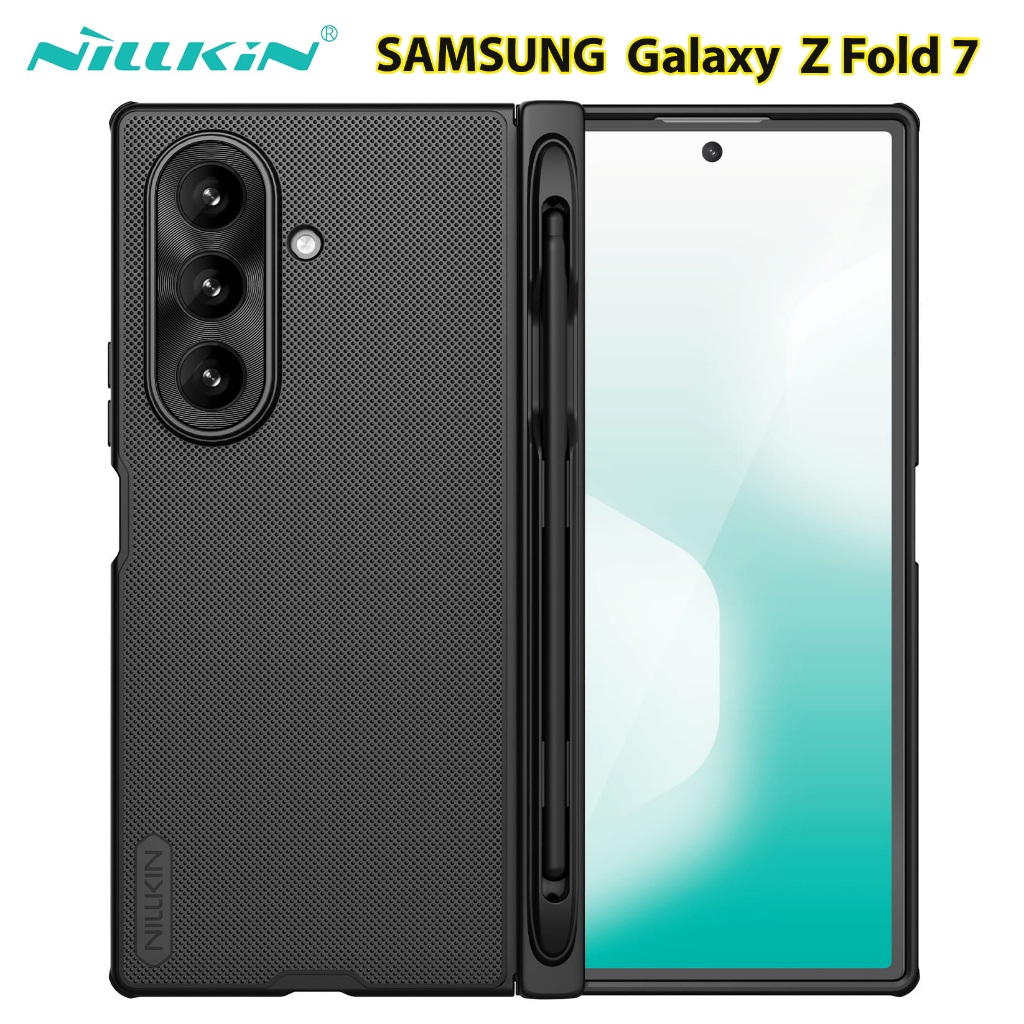 NILLKIN Frosted เคส Samsung Z Fold 7 เคสพร้อมปากกา Samsung Z Fold7 เคสกันกระแทก เคสมีปากกา Samsung ZFold7