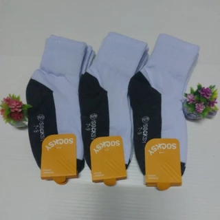 ถุงเท้านักเรียนข้อกลางขาวพื้นเทา มีหลายไซค์ ราคาเริ่มต้น 165บาท ต่อ12คู่