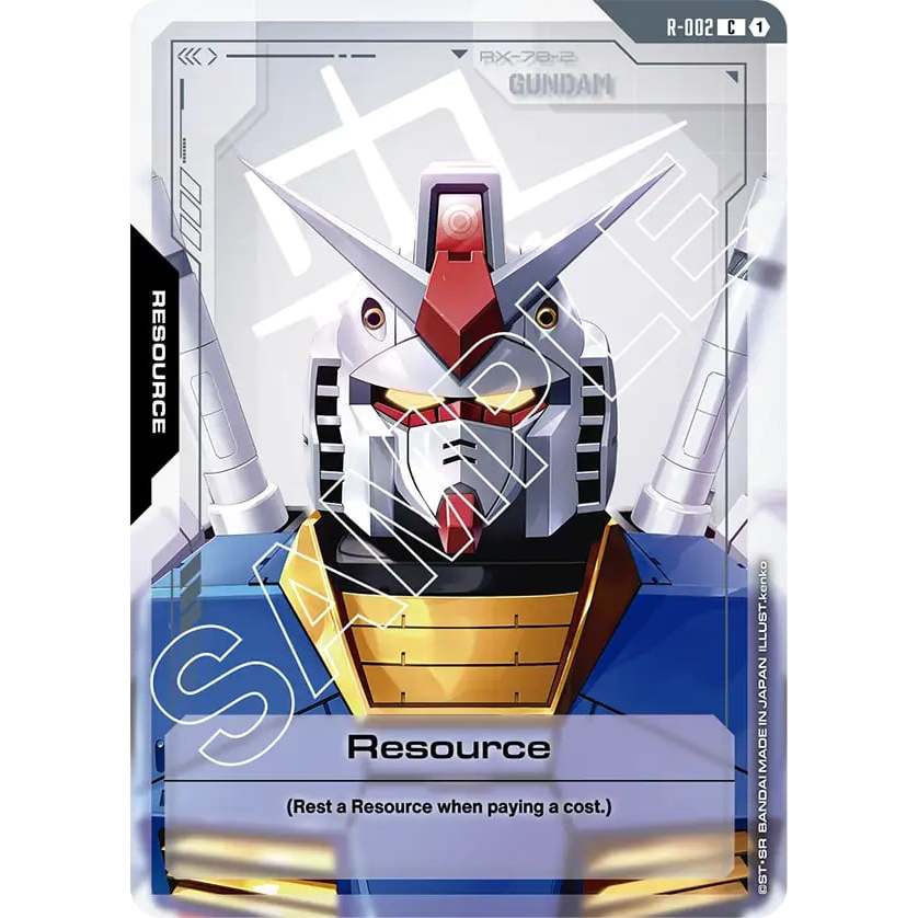 การ์ด Resource ระดับ C Gundam Card Game [ENG]  ของแท้ จากชุด Newtype Rising ภาษาอังกฤษเลือกแบบ Gunda