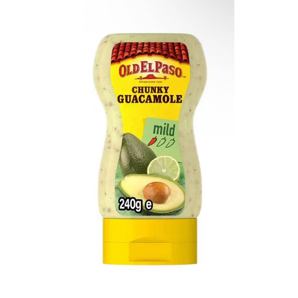 ‼️BEST BEFORE 08/25 ‼️Old El Paso Squeezy Chunky Guacamole Mild 240g. ควรบริโภคก่อน 08/25 ‼️ซอสกัวคา