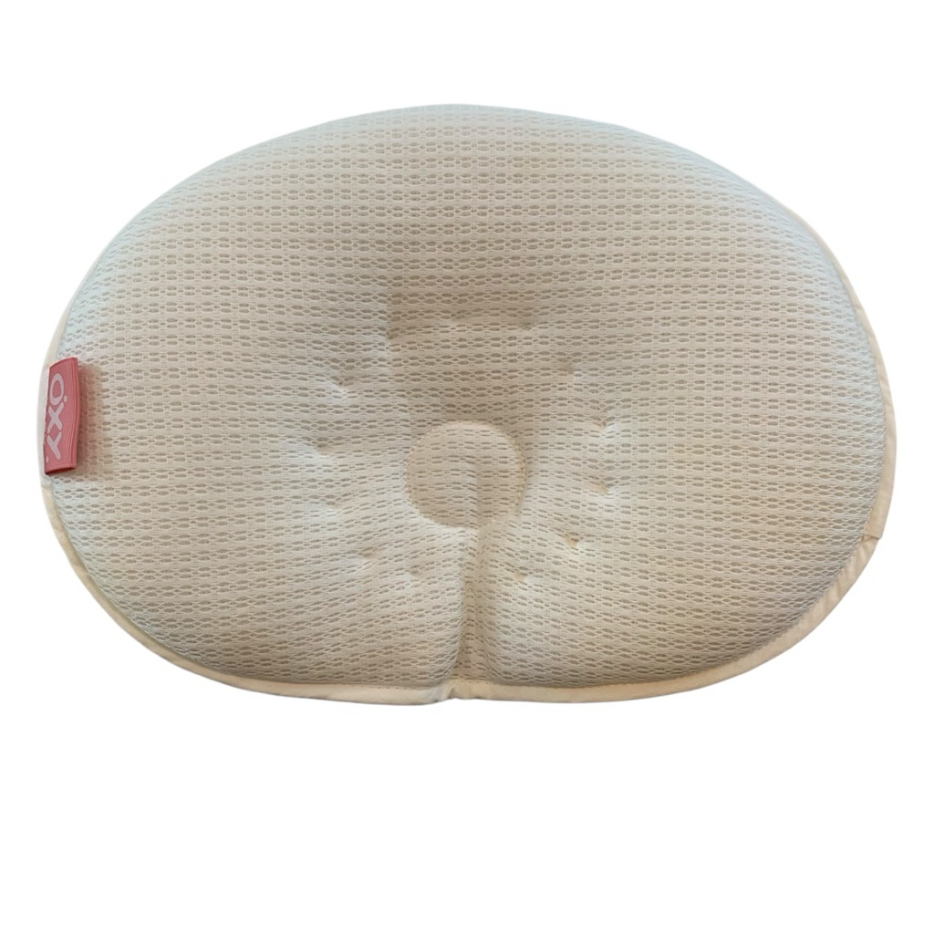 Oxy Baby หมอนหัวทุย หมอนเด็กแรกเกิด ป้องกันหัวแบน มือสอง สภาพดี แถมปลอกหมอนใยไผ่ 2 ผืน