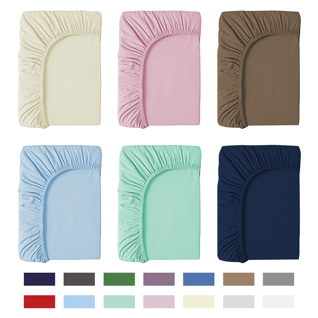 ผ้าปูที่นอน ผ้าปูสีพื้น 3.5ฟุต5ฟุต6ฟุต ผ้าปูที่นอนสีพื้น ผ้าปูเตียง ผ้ารองกันเปื้อนที่นอน(Only Bedsheet)