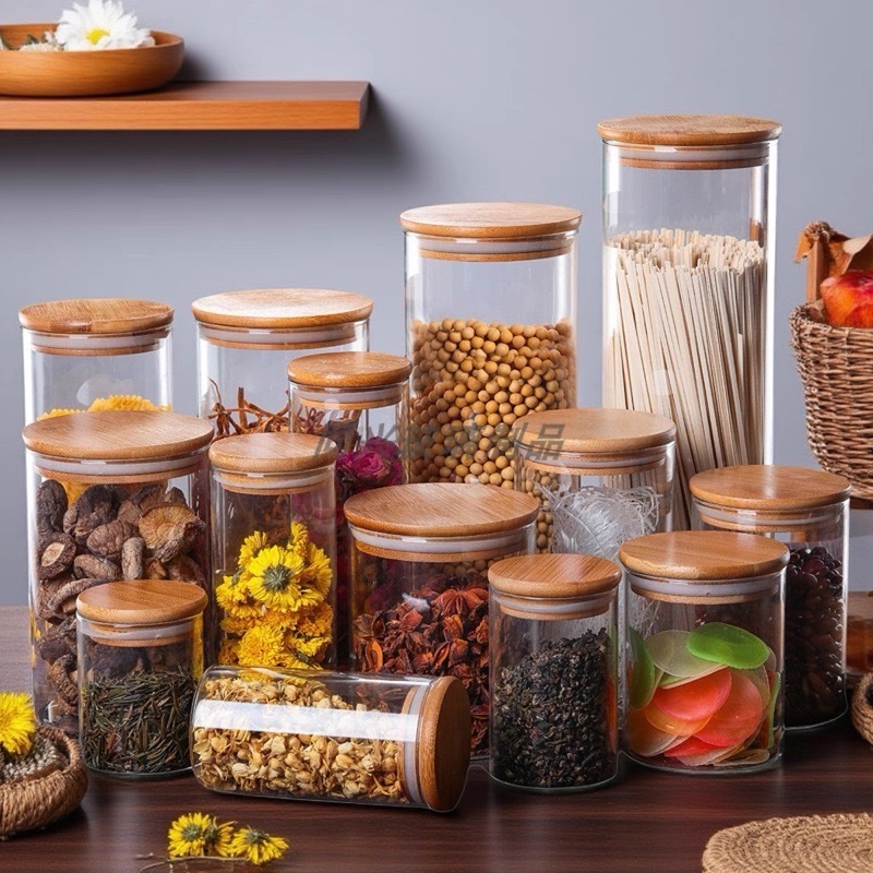 ขวดโหลแก้วฝาไม้ No.2904-2912