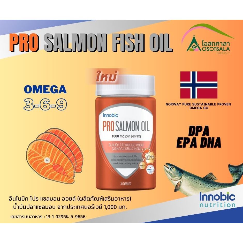 Innobic Pro Salmon oil อินโนบิก โปร แซลมอน ออยล์