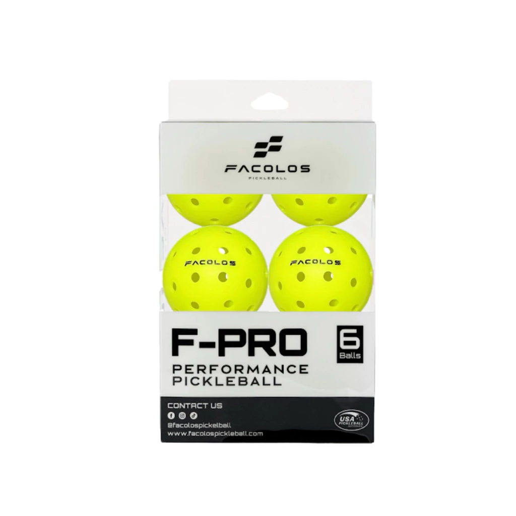ลูกพิคเคิลบอล FACOLOS F-Pro (แพ็ค 6ลูก) | ลูกบอลสำหรับกีฬา Pickleball มาตร byฐาน USA Pickleball พร้อมส่งจากไทย🇹🇭