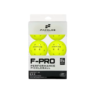 ลูกพิคเคิลบอล FACOLOS F-Pro (แพ็ค 6ลูก) | ลูกบอลสำหรับกีฬา Pickleball มาตร byฐาน USA Pickleball พร้อมส่งจากไทย🇹🇭