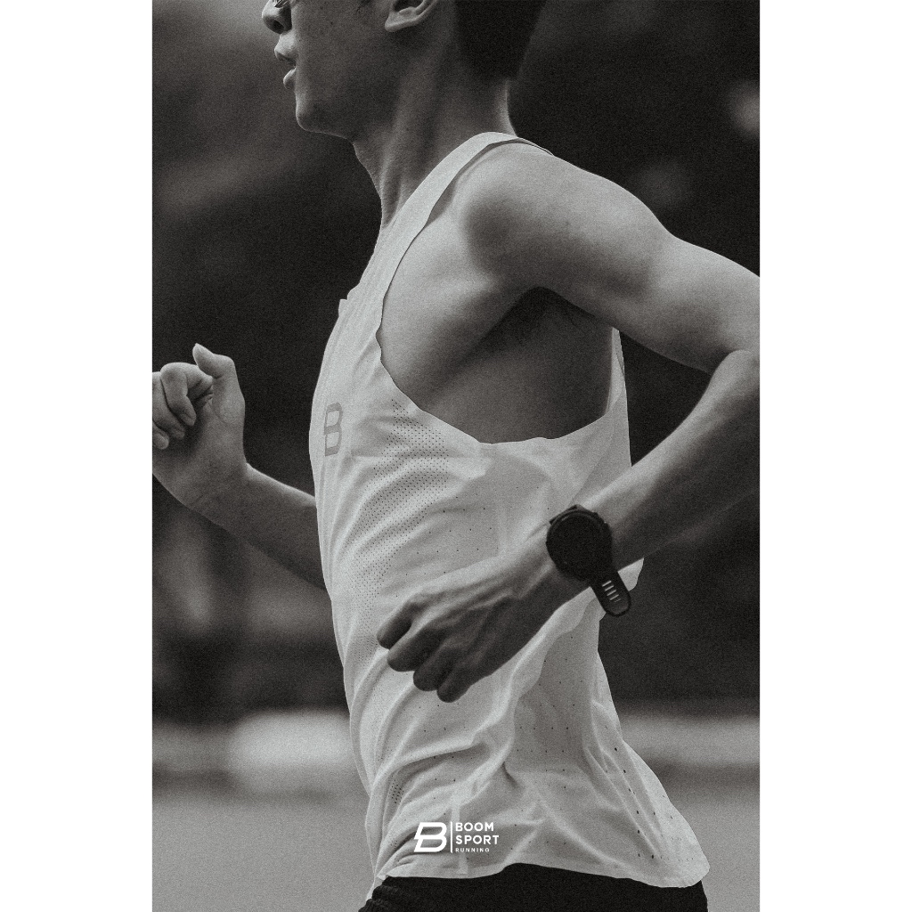 Boomsport Running:Pure White-เสื้อกล้ามวิ่งผู้ชาย