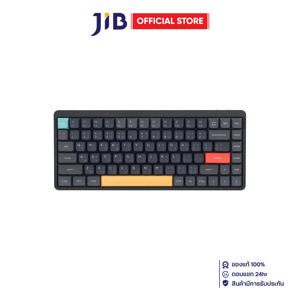 WIRELESS KEYBOARD (คีย์บอร์ดไร้สาย) NUPHY AIR75 V2 QMK/VIA  RGB EN/TH - BASALT BLACK