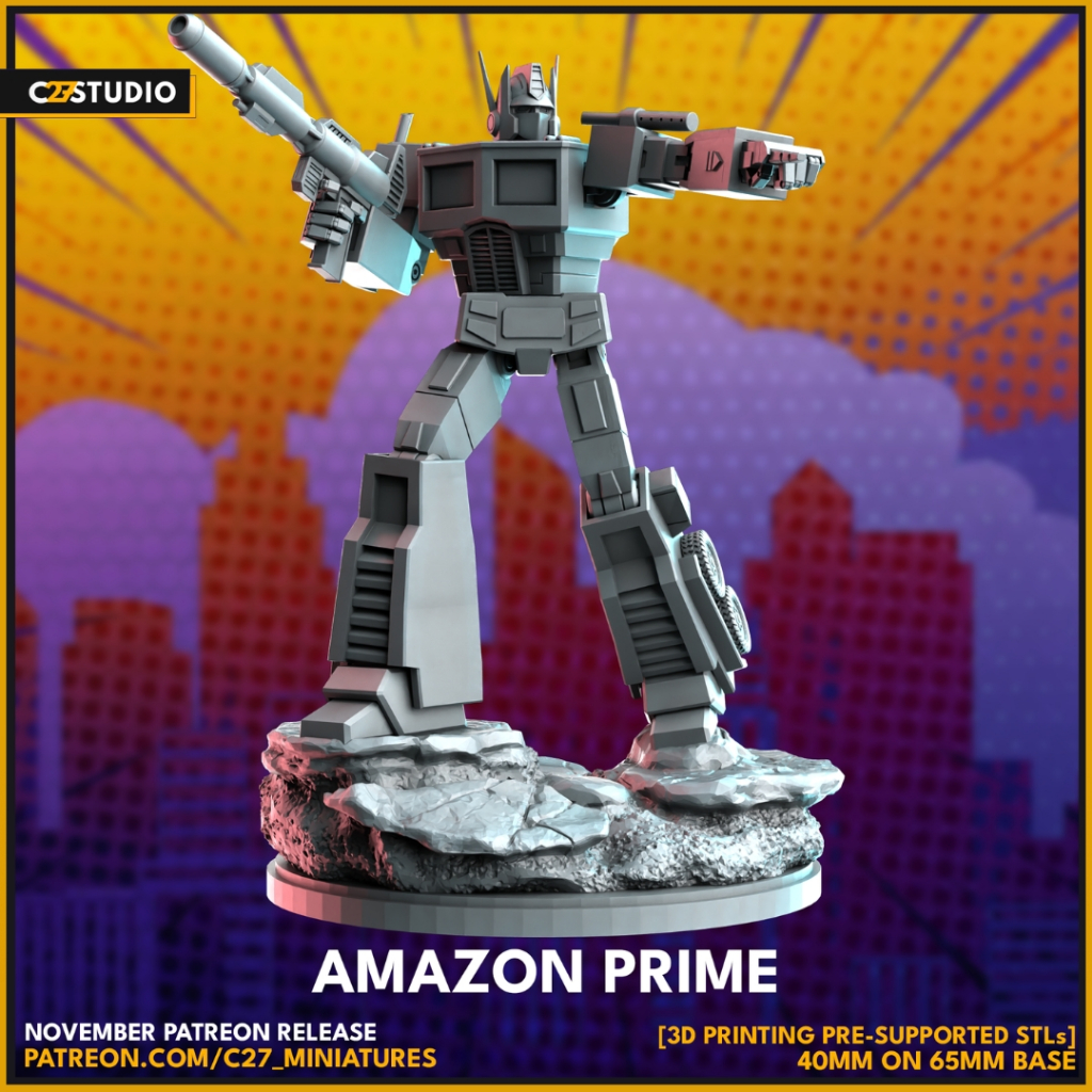 Amazon Prime - Roboformers / 40, 75mm scale 3D printed miniature C27