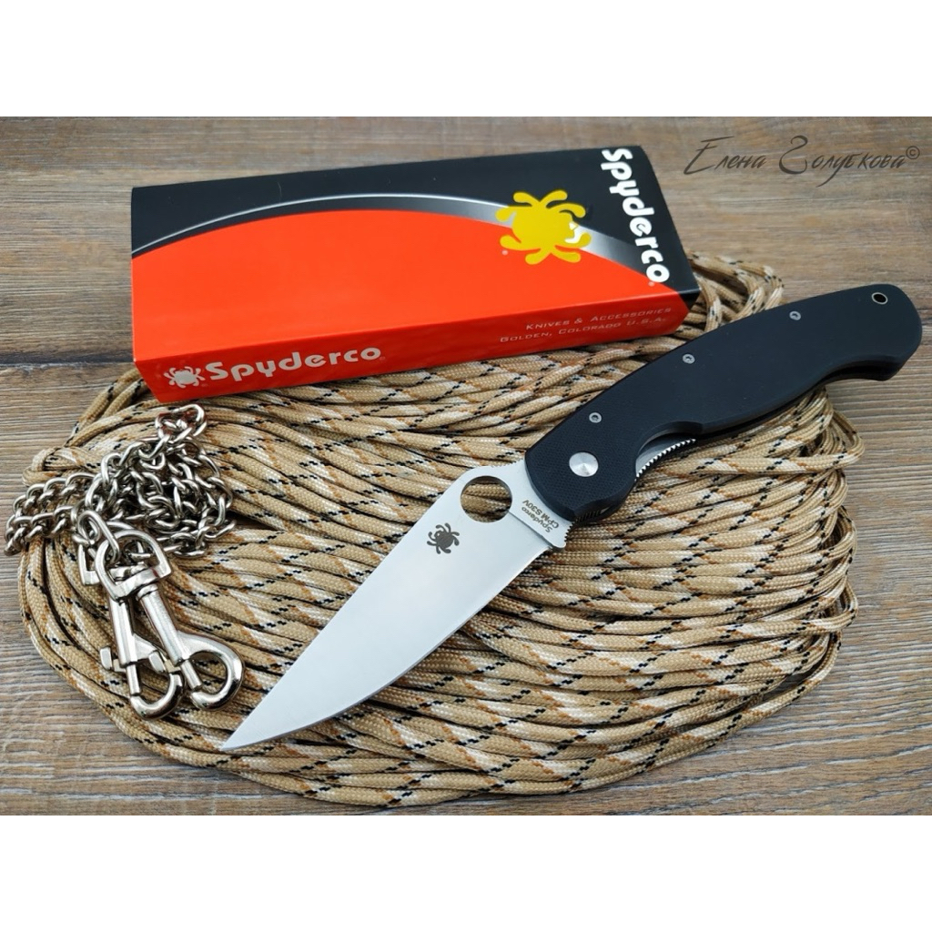 มีดพับ มีด Spyderco ขนาด 25 CM มีดปอกผลไม้ มีดทำครัว เดินป่า ออกแคมป์ สันหนาและกิจกรรมต่างๆ