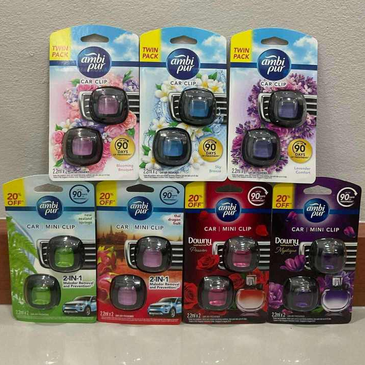 (แพ็คคู่)Ambi Pur แอมบิเพอร์ น้ำหอมรถยนต์ 2.2 มล. : เลือกกลิ่นได้6กลิ่น