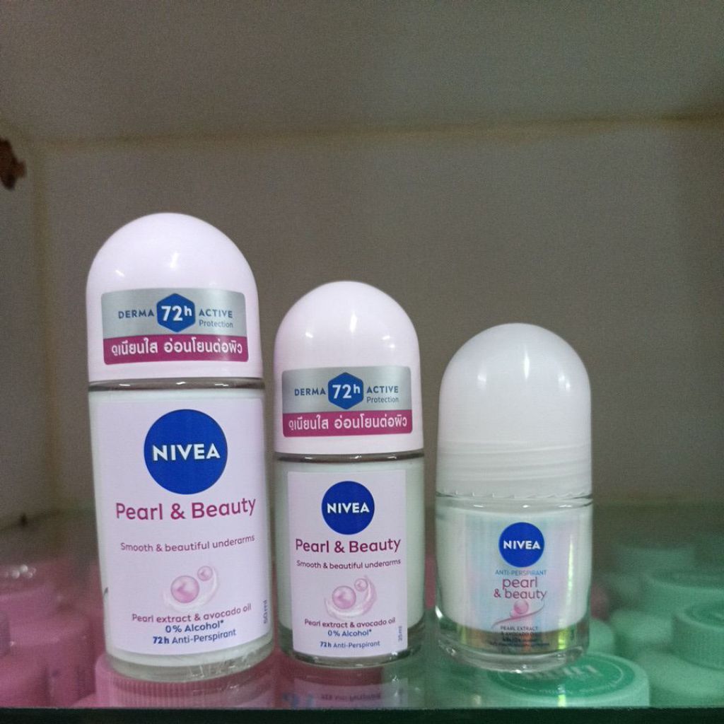 🌟 ลูกกลิ้ง โรลออน เพิร์ล แอนด์ บิวตี้ ระงับกลิ่นใต้วงแขน นีเวีย NIVEA PEARL AND BEAUTY ROLL ON