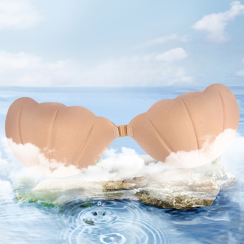 บราปีกนกบาง บราปีกนกลายหอยเชลล์ บราปีกนก บราหอย บราดูมลายหอย บราดููมดูมลายหอย กาวเหนียว อกชิด เเน่น - รูปที่ 5