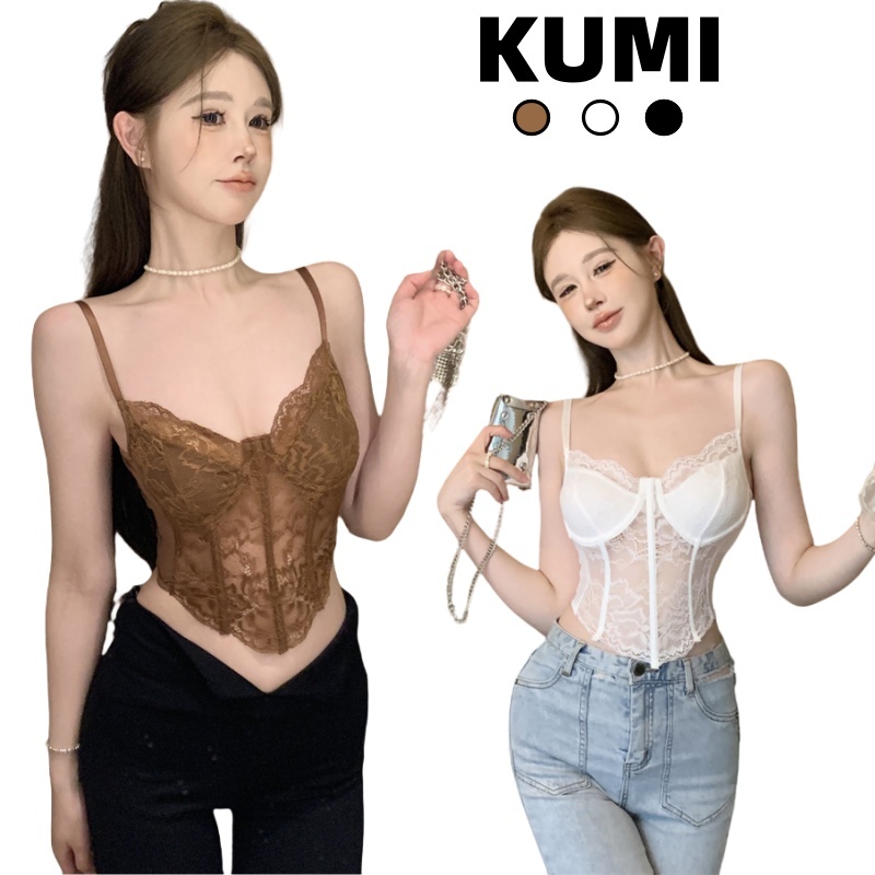KUMI พร้อมส่ง💗คอร์เซ็ทลูกไม้💗เซ็กซี่คอลเลกชัน ซีทรูเบาๆรัดรูปเก็บทรงสวยมาก เซ็กซี่แฟชั่นผู้หญิง มีตะขอปรับได้