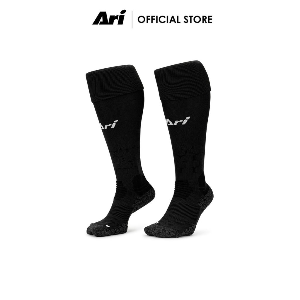 ARI ELITE FOOTBALL LONG SOCKS - BLACK (AHW1278-01) ถุงเท้ายาว อาริ ELITE FOOTBALL สีดำ