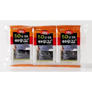พร้อมส่ง [สาหร่ายแผ่นยกลัง] EXP 02/2027 สาหร่ายอบกรอบปรุงรสแฮซงสาหร่ายแผ่น-สาหร่ายโรยข้าว