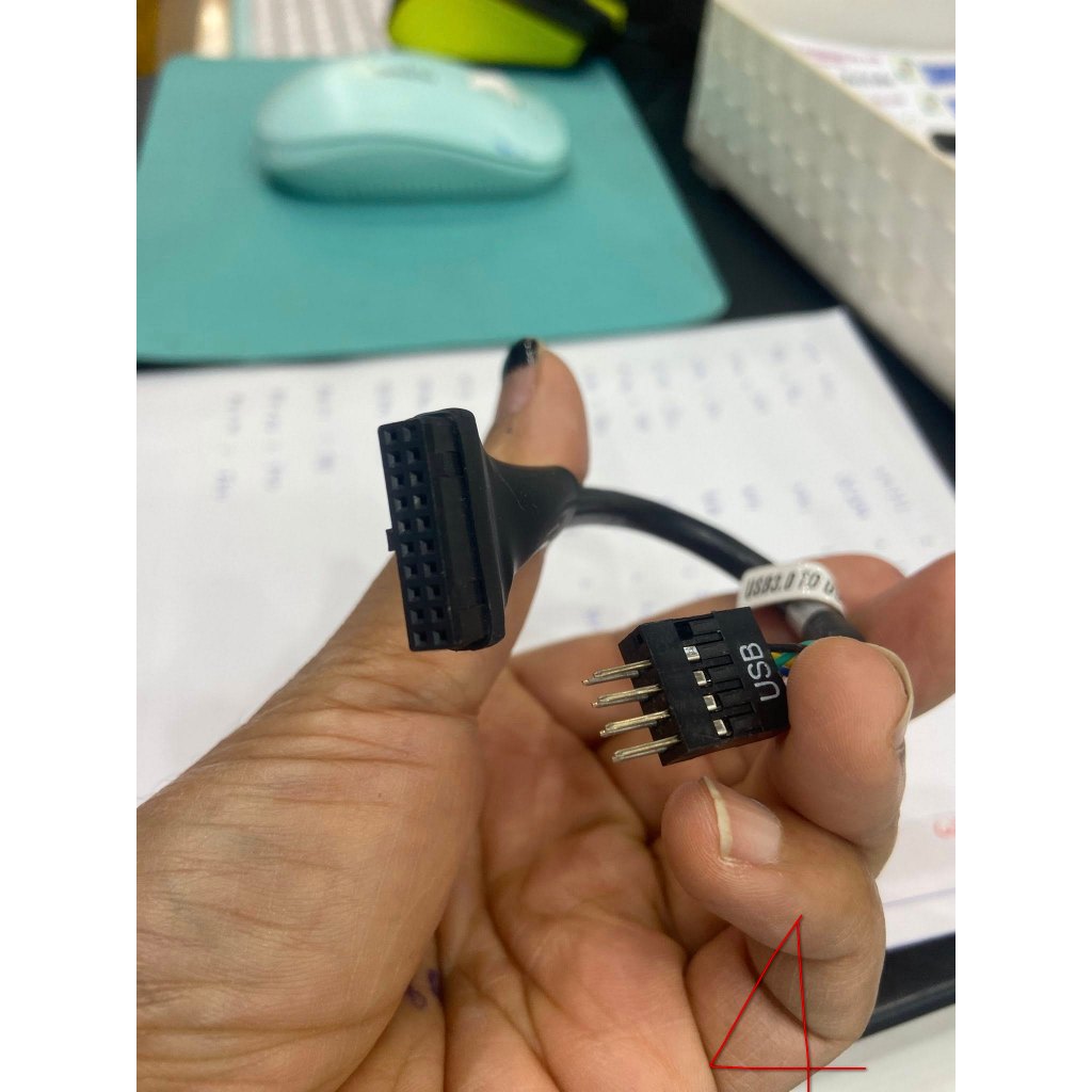 ส่งจากไทย สายแปลง Port USB 2.0 เป็น USB 3.0 20pin to 8pin 20พิน ตัวเมีย ไป 8พิน ตัวผู้ USB cable wir