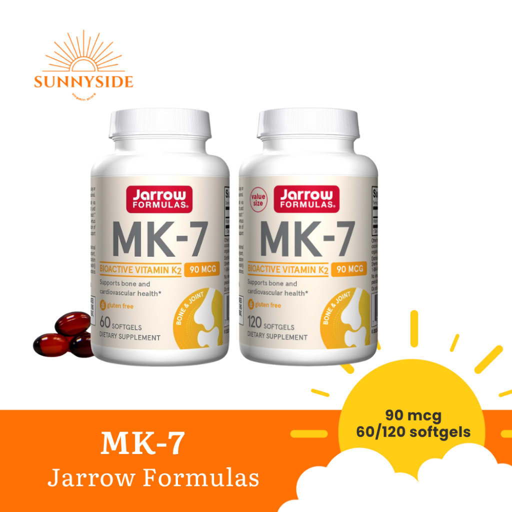 Jarrow Formulas - MK-7 (90 mcg/60-120 softgels),Bioactive Form of Vitamin K2 วิตามินเค