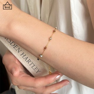 COD❤️สร้อยข้อมือลูกปัดพลอยหลากสีแฟชั่นเรียบง่ายเครื่องประดับ…