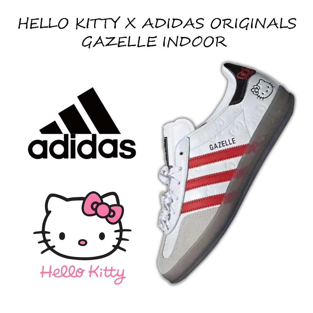 รองเท้า adidas GAZELLE INDOOR x Hello Kitty คอลแลกลิมิเต็ด แบบน่ารัก ของแท้!