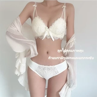 💥ส่งออกเร็ว1-2วัน⚡️ชุดชั้นในไร้โครง มีลายดอกสวยงามน่ารัก ชุดชั้นในไร้โครงลูกไม้ ใส่สบาย สำหรับผู้หญิงฟองน้ำบาง