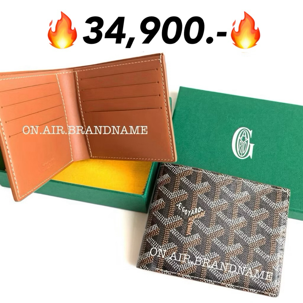 New goyard victoire wallet กระเป๋าสตางค์ สี black/tan สวย ขายดีมาก