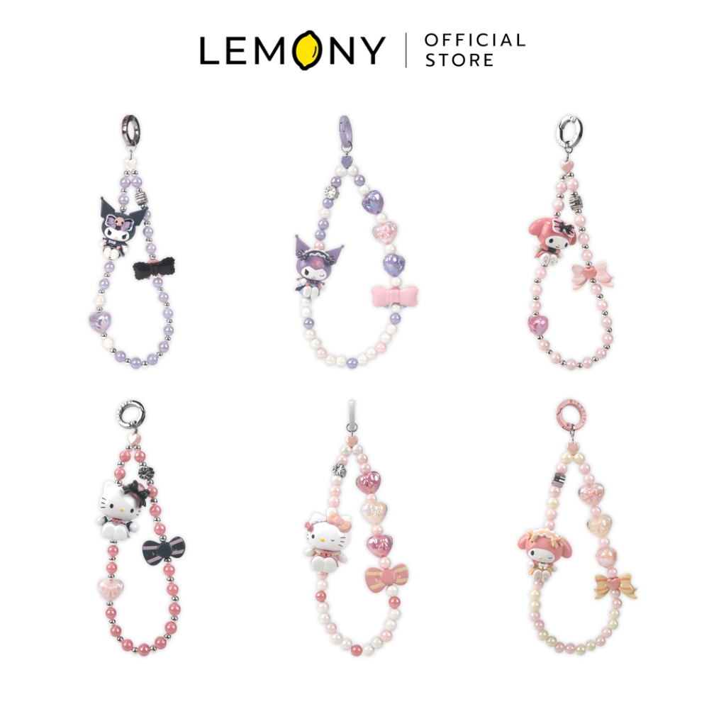 LEMONY กล่องจุ่มพวงกุญแจสายคล้องโทรศัพท์ Sanrio Characters Series ขนาด 20 ซม. (Sweet Style)