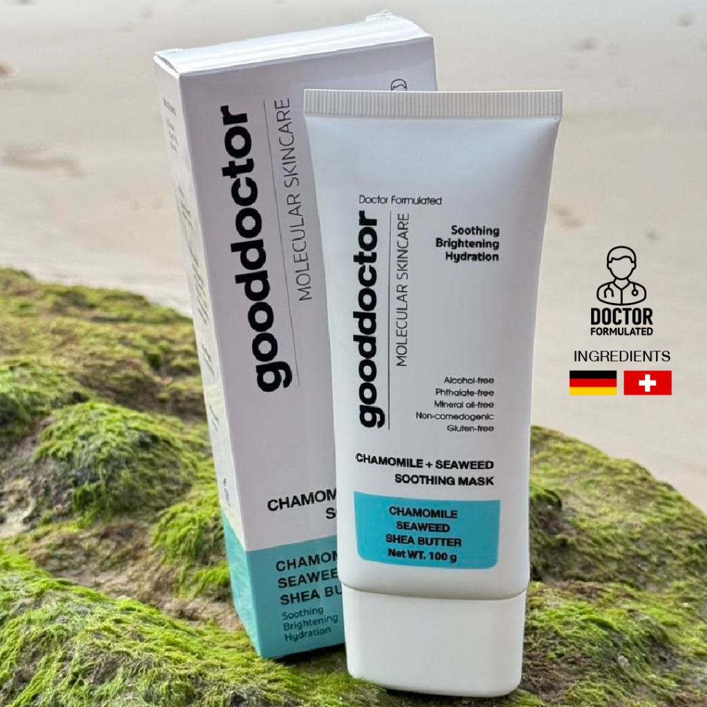 GOOD DOCTOR CHAMOMILE + SEAWEED SOOTINH MASK มาส์กหน้าบำรุงผิวชุ่มชื้นได้ยาวนาน ลดปัญหาผิวแห้งกร้าน