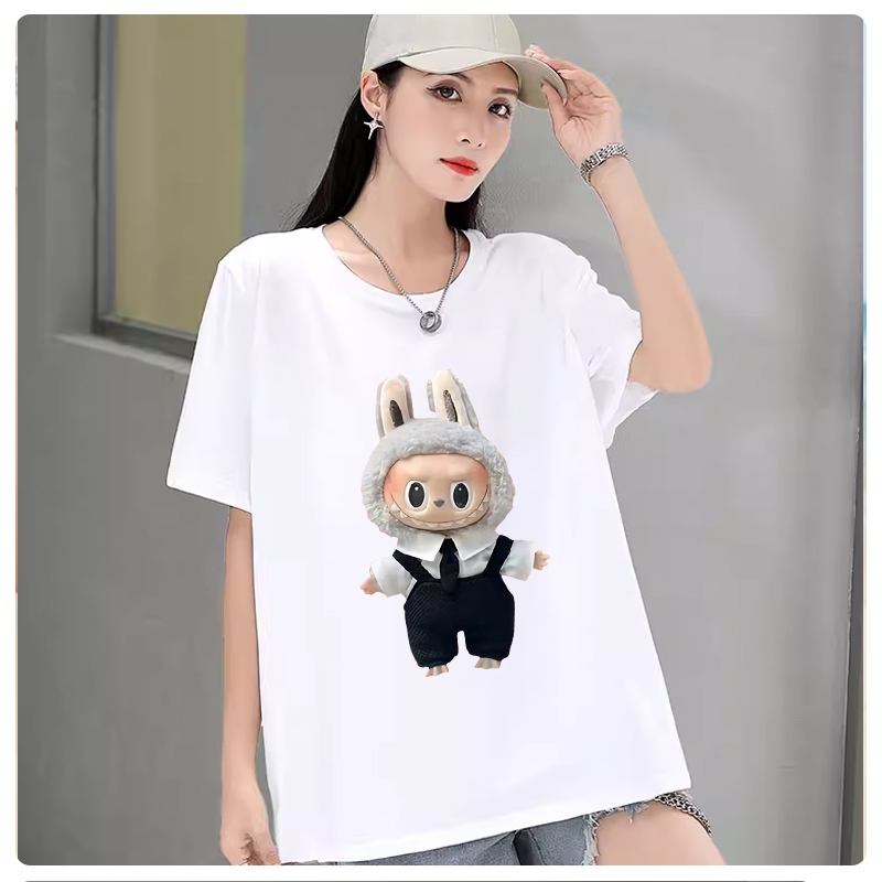 D919เสื้อยืดแขนสั้น ใส่ได้ทั้งชายและหญิง ลายแฟชั่นสวย