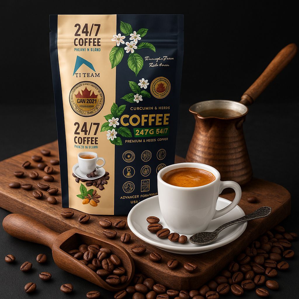 กาแฟสมุนไพร 24/7 กาแฟโรบัสต้า กาแฟอาราบิก้า ส่วนผสมหลักสมุนไพร 24ชนิด ให้คุณประโยชน์ 7ประการ ถุงละ 10ซอง - รูปที่ 4