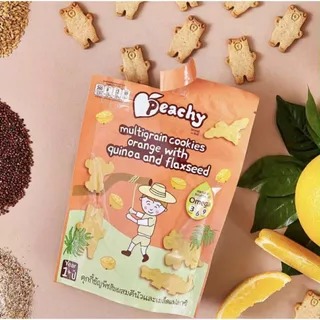 (ส่งด่วน/ส่งทันที🔥) Peachy พีชชี่ ขนมเด็ก คุกกี้ธัญพืชผสมคีนัว ขนมสำหรับเด็กอายุ 1 ปีขึ้นไป