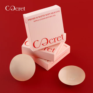 CECRET SET ซิลิโคนปิดจุก(มีกาว สูตรไบโอเจล) ฟรี Zip Box ที่ปิดจุก Premium Matte Soft Silicone Nipple Covers With Bio-Gel
