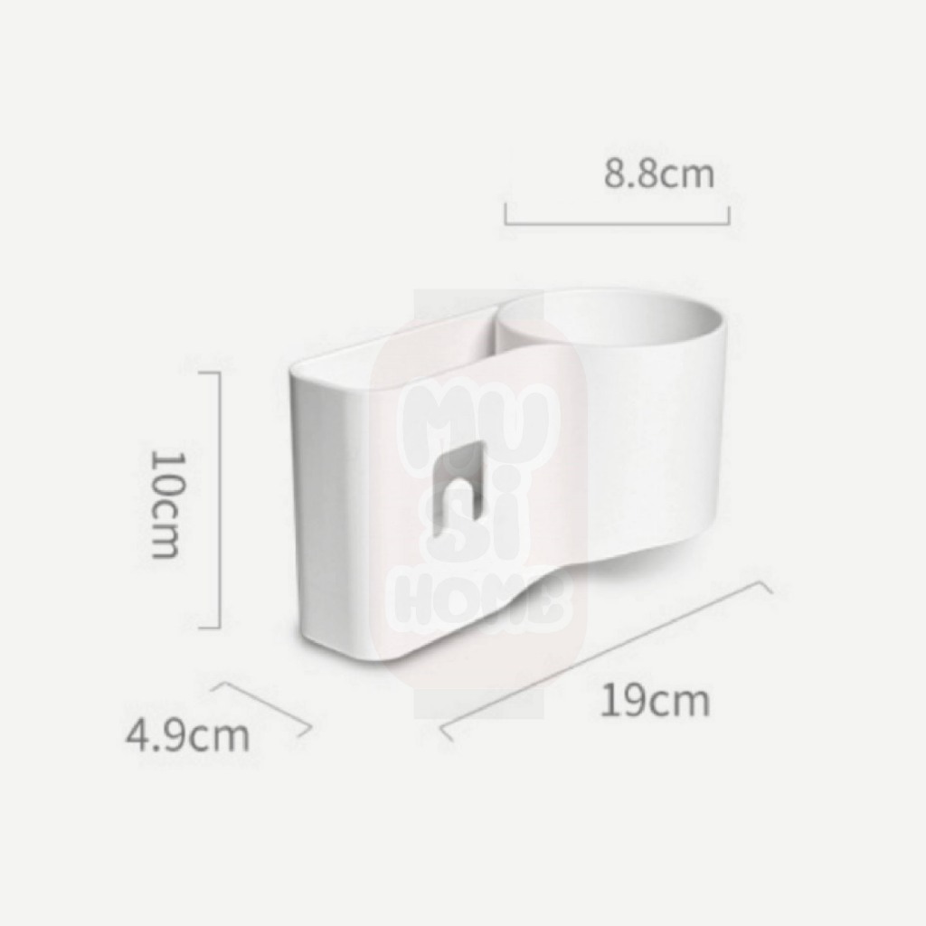 MUSIHOME CTN114 ที่แขวนไดร์เป่าผม ที่แขวนติดผนัง ชั้นวางไดร์เป่าผม ชั้นวางของในห้องน้ํา - รูปที่ 5