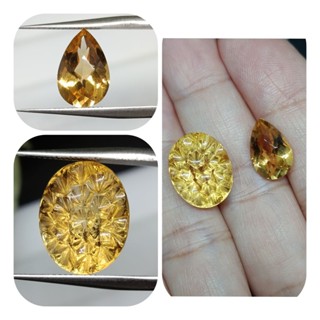 ซิทรินเจียรเหลี่ยมพิเศษสวยๆพลอยแท้ค่ะจากอาฟฟิกา