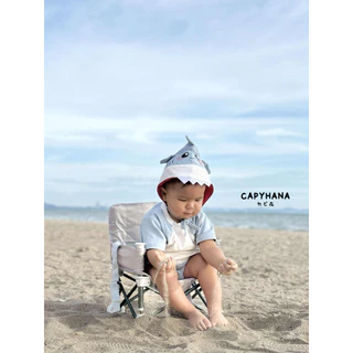 CAPYHANA ชุดไปทะเลเด็กทารก ชุดฉลามเด็ก ชุดไปเที่ยวน่ารัก ชุดฉลาม